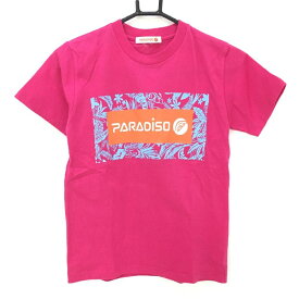 ★特価25%OFF★【超美品】パラディーゾ Tシャツ ピンク フロントプリントゴルフ Paradiso
