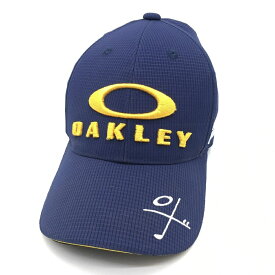 ★特価20%OFF★オークリー キャップ ネイビー×イエロー メッシュ 立体ロゴ刺しゅう ゴルフウェア Oakley