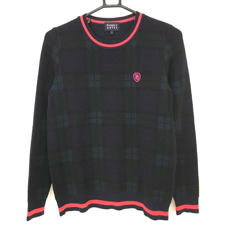 楽天市場】【美品】パーリーゲイツ セーター ネイビー×ダークグリーン 