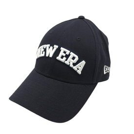 【超美品】ニューエラ キャップ 黒×白 ロゴ刺しゅう ゴルフウェア New Era