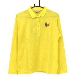【新品】マンシングウェア 長袖ポロシャツ イエロー 遮熱 吸汗速乾 UPF15 レディース LL ゴルフウェア Munsingwear