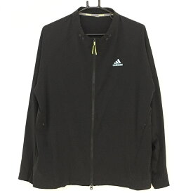 【美品】アディダス ジャケット 黒 薄手 ストレッチ メンズ XL ゴルフウェア adidas