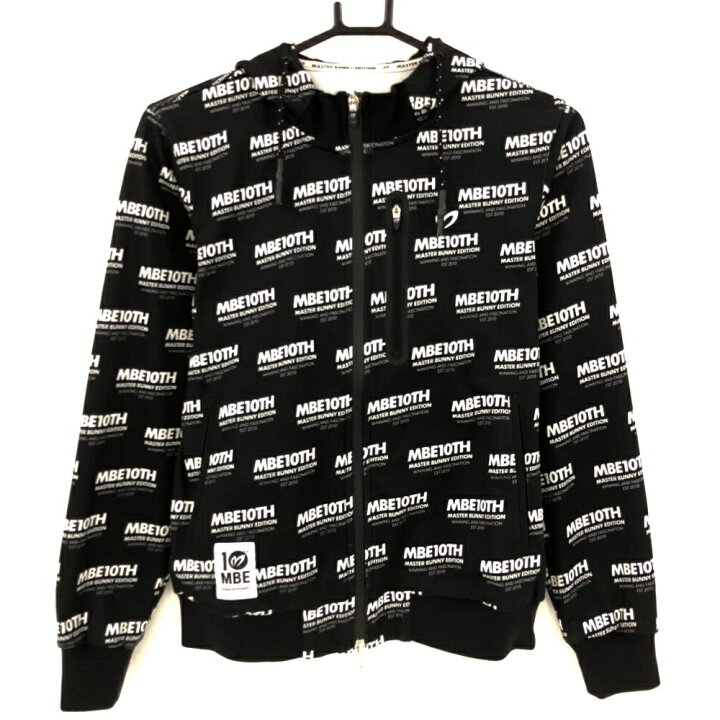楽天市場】【美品】マスターバニー ジップパーカー 黒×白 ロゴ総柄 10 