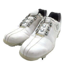 フットジョイ ゴルフシューズ 白×グレー 53330J ダイヤル式 BOA DNA メンズ 26.5 ゴルフウェア FootJoy