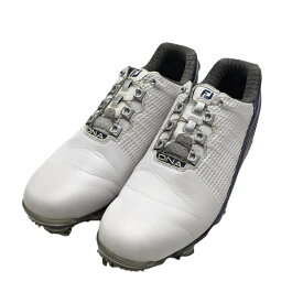【美品】フットジョイ ゴルフシューズ 白×ネイビー 53313J DNA ダイヤル式 BOA メンズ 24.5 ゴルフウェア FootJoy