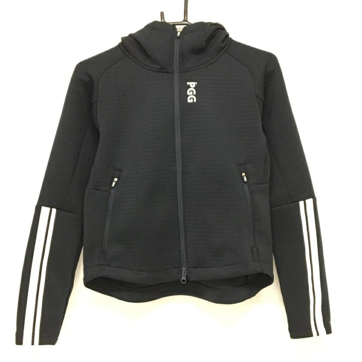 楽天市場】【超美品】PGGパーリーゲイツ ジップパーカー 黒×白 袖  