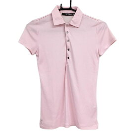 【美品】RLXラルフローレン 半袖ポロシャツ ライトピンク スナップボタン レディース XXS ゴルフウェア Ralph Lauren