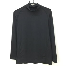 【超美品】ティゴラ インナーシャツ 黒 袖ロゴ ストレッチ メンズ XL ゴルフウェア TIGORA