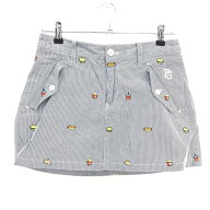 パーリーゲイツ スカート ネイビー×白 細目ストライプ レディース 1(M) ゴルフウェア PEARLY GATES