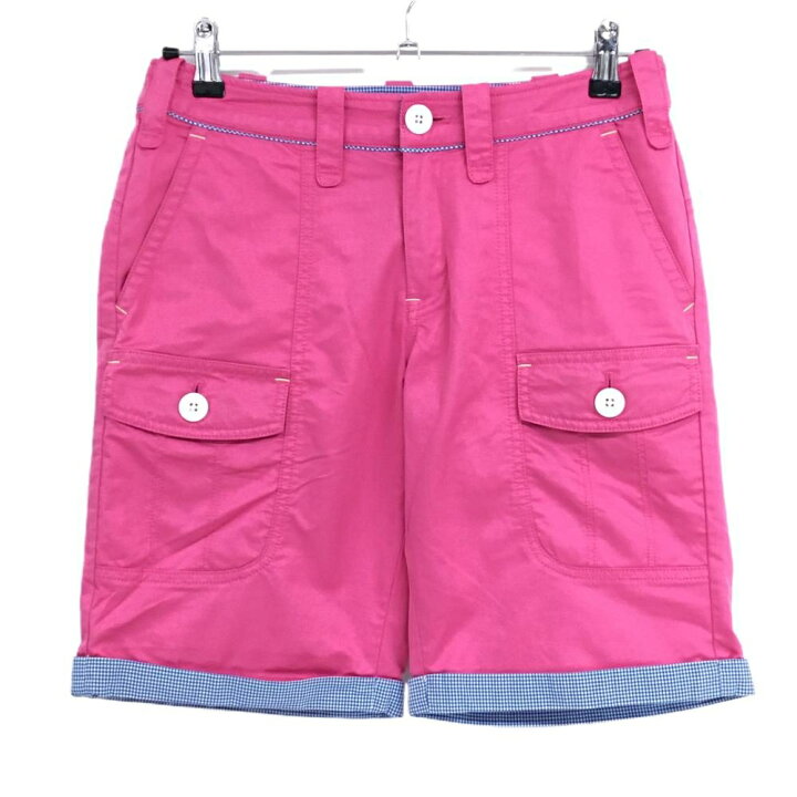 楽天市場】【超美品】パーリーゲイツ ハーフパンツ ピンク×ブルー 裾 