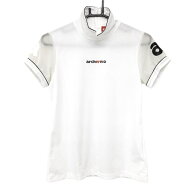【超美品】アルチビオ 襟付き半袖シャツ 白 袖シアー素材 レディース 38(M) ゴルフウェア archivio