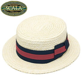 カンカン帽 メンズ 紳士 ストローハット SCALA HAT スカラハット ボーターハット ベージュ 大きいサイズ 小さいサイズ 帽子 ハット