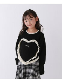 【SALE／50%OFF】【10C REPIPI】ハートフリルニット 10C REPIPI レピピアルマリオ トップス ニット ブラック パープル【RBA_E】[Rakuten Fashion]