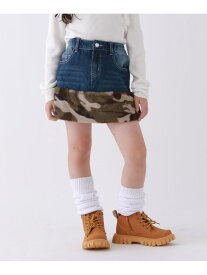 【SALE／50%OFF】【10C REPIPI】HEMファーデニムスカート 10C REPIPI レピピアルマリオ スカート ミニスカート ブラック【RBA_E】[Rakuten Fashion]