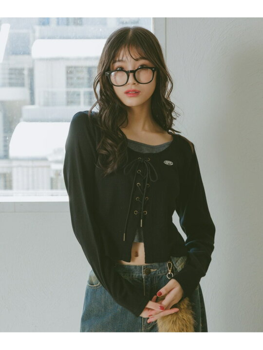 楽天市場】【SALE／30%OFF】【綿100%】レースアップロングTシャツ 