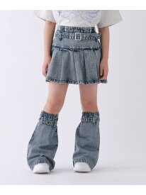 【SALE／20%OFF】【10C REPIPI】デニムプリーツスカート 10C REPIPI レピピアルマリオ スカート ミニスカート ブラック ブルー【RBA_E】[Rakuten Fashion]