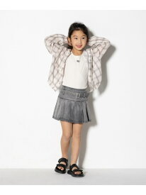 【SALE／20%OFF】【10C REPIPI】ベルト付きデニムプリーツスカート 10C REPIPI レピピアルマリオ スカート ミディアムスカート ブルー ブラック【RBA_E】[Rakuten Fashion]