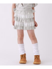 【SALE／20%OFF】【10C REPIPI】ラメティアードキュロット 10C REPIPI レピピアルマリオ スカート ミニスカート グレー ブルー ブラック【RBA_E】[Rakuten Fashion]