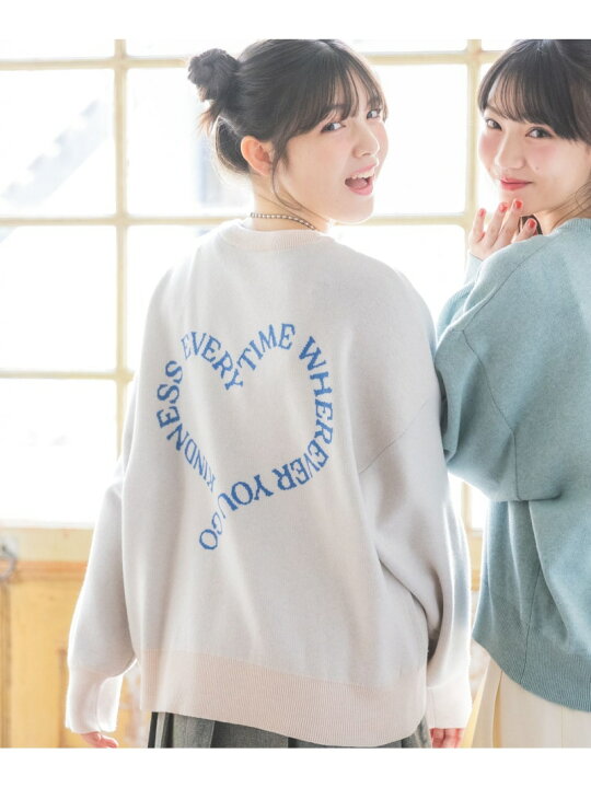 楽天市場】【SALE／20%OFF】【洗えるニット】BACKハートロゴニット 