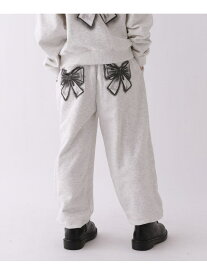 【10C REPIPI】BACKリボンスウェットパンツ 10C REPIPI レピピアルマリオ パンツ ジャージ・スウェットパンツ グレー ブラック パープル[Rakuten Fashion]