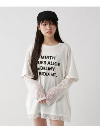【SALE／30%OFF】レースレイヤードワンピース repipi armario レピピアルマリオ ワンピース・ドレス チュニック ホワイト グレー ブラック【RBA_E】[Rakuten Fashion]