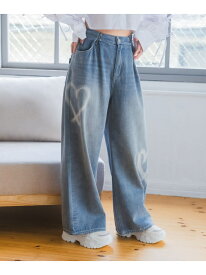 【NEW!】ホックデニムワイドパンツ repipi armario レピピアルマリオ パンツ ジーンズ・デニムパンツ ブラック イエロー ブルー グレー【送料無料】[Rakuten Fashion]