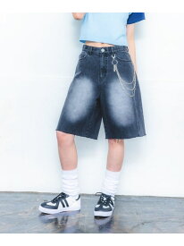 【SALE／40%OFF】デニムハーフパンツ repipi armario レピピアルマリオ パンツ ジーンズ・デニムパンツ ブラック ブルー【RBA_E】[Rakuten Fashion]