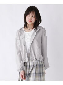 【SALE／20%OFF】【UVカット】スパンボイルショートパーカー repipi armario レピピアルマリオ トップス シャツ・ブラウス ブラック グレー ホワイト【RBA_E】【送料無料】[Rakuten Fashion]