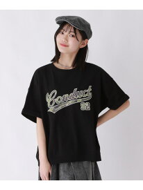 【SALE／20%OFF】サテンワッペンTシャツ repipi armario レピピアルマリオ トップス カットソー・Tシャツ グレー ブルー ピンク レッド ブラック イエロー ホワイト【RBA_E】[Rakuten Fashion]