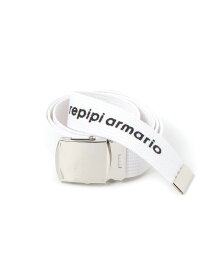 ロゴガチャベルト repipi armario レピピアルマリオ ファッション雑貨 ベルト ブラック ピンク グレー ホワイト[Rakuten Fashion]