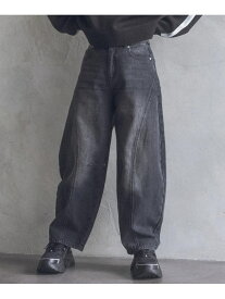 【SALE／50%OFF】バレルレッグデニムパンツ repipi armario レピピアルマリオ パンツ ジーンズ・デニムパンツ ブラック ブルー グレー【RBA_E】[Rakuten Fashion]