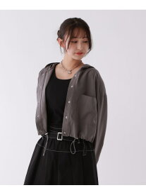 【SALE／20%OFF】【接触冷感/UVカット機能】スパンボイルショートパーカー repipi armario レピピアルマリオ トップス シャツ・ブラウス グレー ホワイト ピンク グリーン【RBA_E】[Rakuten Fashion]