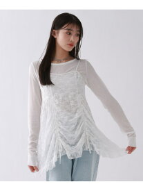 【SALE／40%OFF】レースキャミ2Pワンピース repipi armario レピピアルマリオ ワンピース・ドレス チュニック ホワイト ブラック【RBA_E】[Rakuten Fashion]
