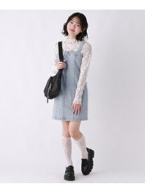 【SALE／30%OFF】デニムZIPジャンスカ repipi armario レピピアルマリオ ワンピース・ドレス ジャンパースカート ブラック【RBA_E】【送料無料】[Rakuten Fashion]