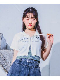 【SALE／30%OFF】シアーWZIPショートパーカー repipi armario レピピアルマリオ トップス スウェット・トレーナー ホワイト ネイビー ブラック【RBA_E】[Rakuten Fashion]