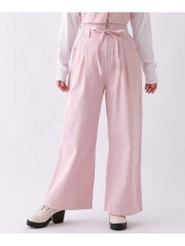 【SALE／40%OFF】ハイウエストリボンタックパンツ repipi armario レピピアルマリオ パンツ ジーンズ・デニムパンツ ピンク グレー ホワイト ブルー【RBA_E】[Rakuten Fashion]
