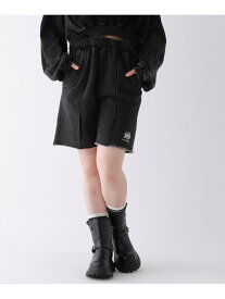 【SALE／50%OFF】ピンタックスウェットハーフパンツ repipi armario レピピアルマリオ パンツ ジャージ・スウェットパンツ グレー ブラック【RBA_E】[Rakuten Fashion]