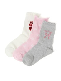 【10C REPIPI】【3足セット】ガーリーソックス 10C REPIPI レピピアルマリオ 靴下・レッグウェア 靴下 ピンク ブルー[Rakuten Fashion]