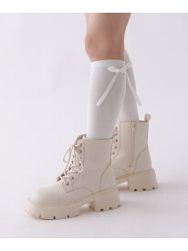 リボンツキウスデハイソックス repipi armario レピピアルマリオ 靴下・レッグウェア 靴下 ブラック ホワイト[Rakuten Fashion]