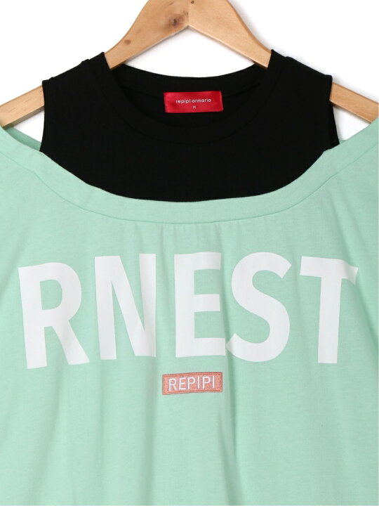 楽天市場 Sale 50 Off カサネギフウbigロゴop Repipi Armario レピピアルマリオ ワンピース 半袖ワンピース ホワイト ブラック グリーン Rba E Rakuten Fashion Repipi Armario