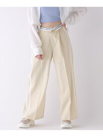 【SALE／50%OFF】オリカエシロゴトラウザー repipi armario レピピアルマリオ パンツ スラックス・ドレスパンツ ピンク ホワイト ブラック【RBA_E】[Rakuten Fashion]