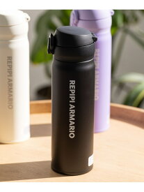 (K)ワンタッチステンレスボトル repipi armario レピピアルマリオ 食器・調理器具・キッチン用品 水筒・マグボトル ブラック パープル ホワイト[Rakuten Fashion]