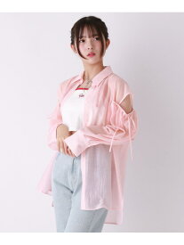 【SALE／55%OFF】【girly line】カタアキリボンシャツ repipi armario レピピアルマリオ トップス シャツ・ブラウス ピンク ホワイト ブルー【RBA_E】[Rakuten Fashion]