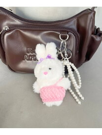 【SALE／40%OFF】オシャUSAGIチャーム repipi armario レピピアルマリオ ファッション雑貨 チャーム・キーチェーン グレー ピンク ホワイト【RBA_E】[Rakuten Fashion]
