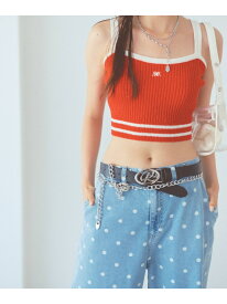【SALE／20%OFF】【OKINAWA COLLECTION 2026着用】ニットビスチェ repipi armario レピピアルマリオ トップス ベスト・ジレ ブラック ホワイト レッド【RBA_E】[Rakuten Fashion]