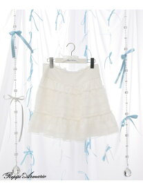 【SALE／50%OFF】【girly line】iDOLフリルスカート repipi armario レピピアルマリオ スカート ミニスカート ブラック ホワイト【RBA_E】[Rakuten Fashion]