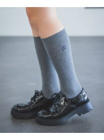 エンブレムスクールハイソックス repipi armario レピピアルマリオ 靴下・レッグウェア 靴下 ホワイト ネイビー[Rakuten Fashion]