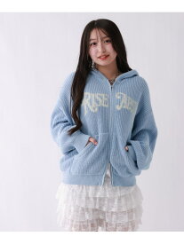 【SALE／40%OFF】【おうちで洗える】ロゴニットZIPフーディ repipi armario レピピアルマリオ トップス ニット ホワイト ブラック ブルー【RBA_E】[Rakuten Fashion]