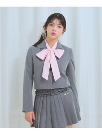 【SALE／20%OFF】【セレモニー】ショートジャケット repipi armario レピピアルマリオ ジャケット・アウター テーラードジャケット・ブレザー グレー ブラック【RBA_E】【送料無料】[Rakuten Fashion]