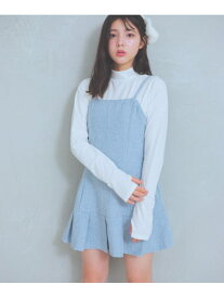 【SALE／50%OFF】【セレモニー】ガーリーツイードワンピース repipi armario レピピアルマリオ ワンピース・ドレス チュニック ブルー ホワイト【RBA_E】[Rakuten Fashion]